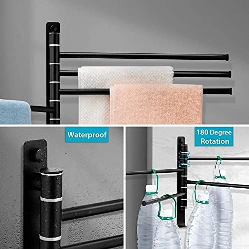 BOCbco Black Towel Rail for Bathroom and Kitchen