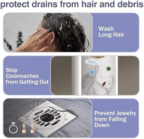 12Pcs Disposable Shower Drain Cover Hair Catcher Mesh