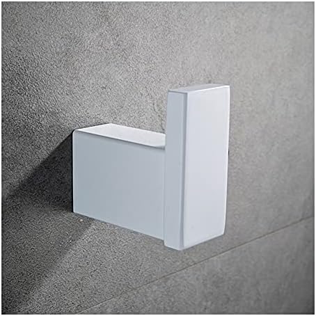 BOCbco White Towel Rail with Hook and Shelf