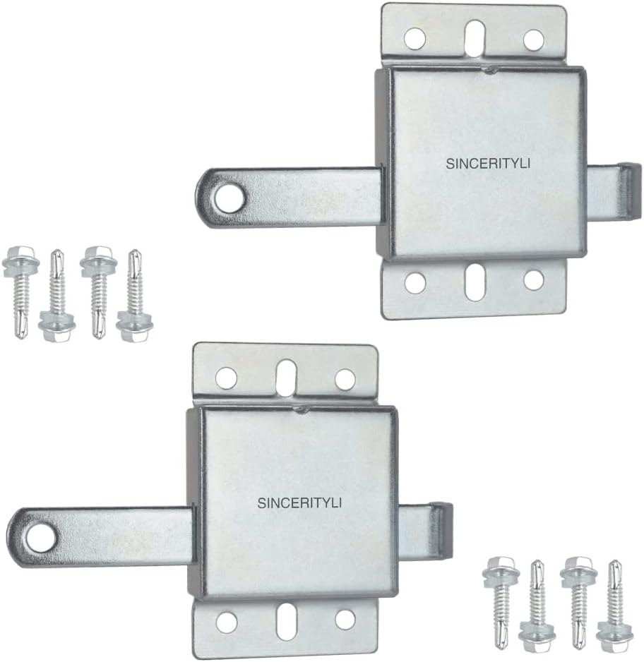 Garage Door Side Lock Inside Deadlock 2 Pack