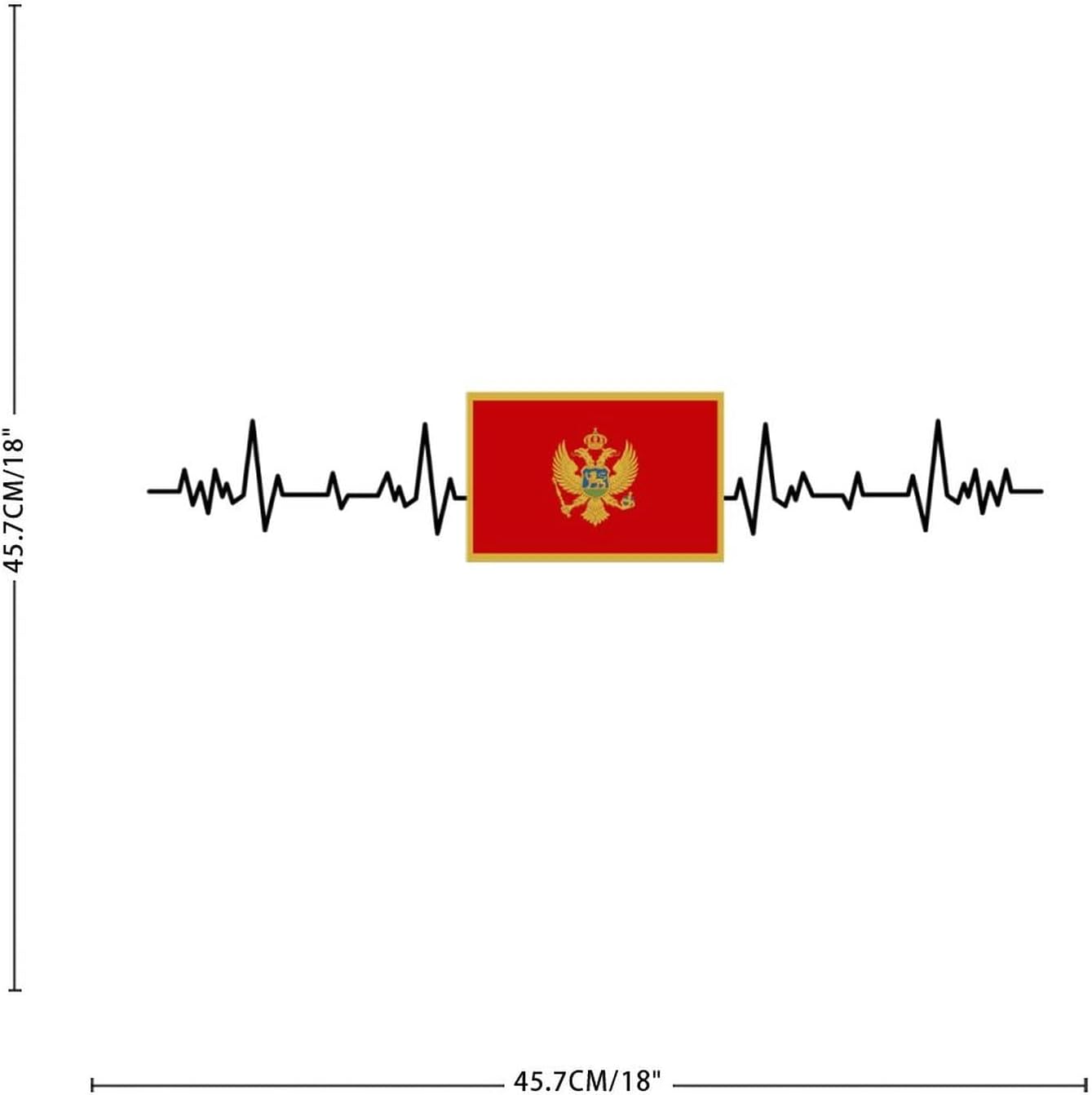 Montenegro Wall Decal 18in Self-Adhesive Home Decor