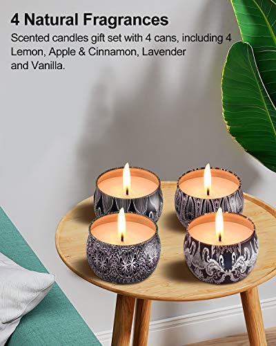 Hausware Aromatherapy Candle Set of 4 Pack