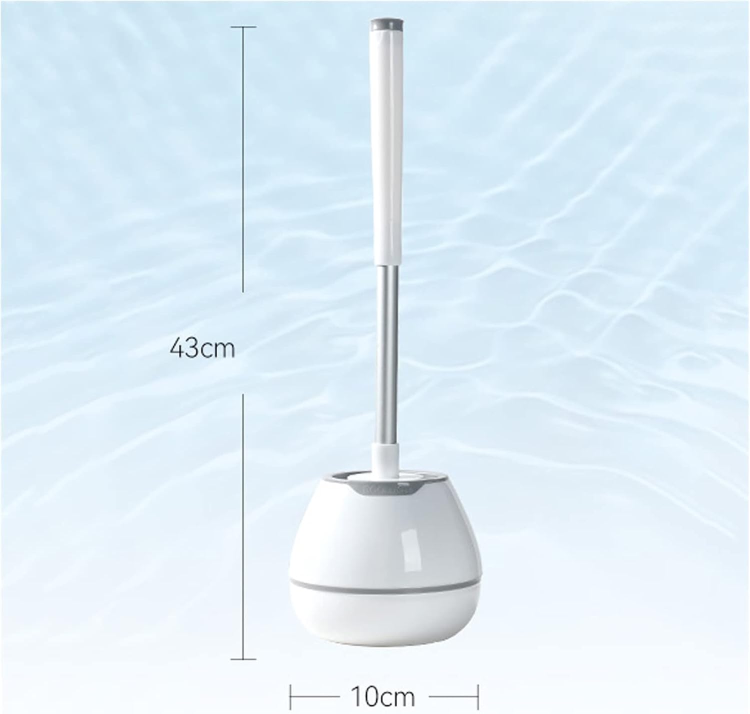 KIZQYN Toilet Brush Set with Soft Hair and Long Handle