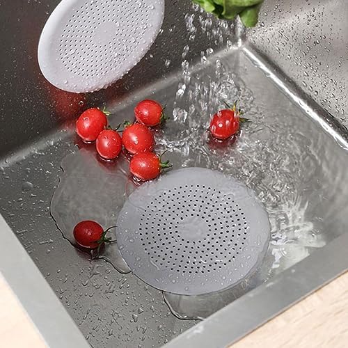 KYHSOM Round Shower Drain Cover 2 Pack Grey White