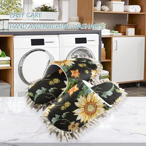 Sinestour Mop Slippers with Microfiber Pads for Women Men