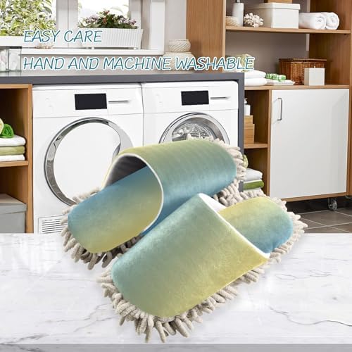 Sinestour Gradient Mop Slippers for Cleaning
