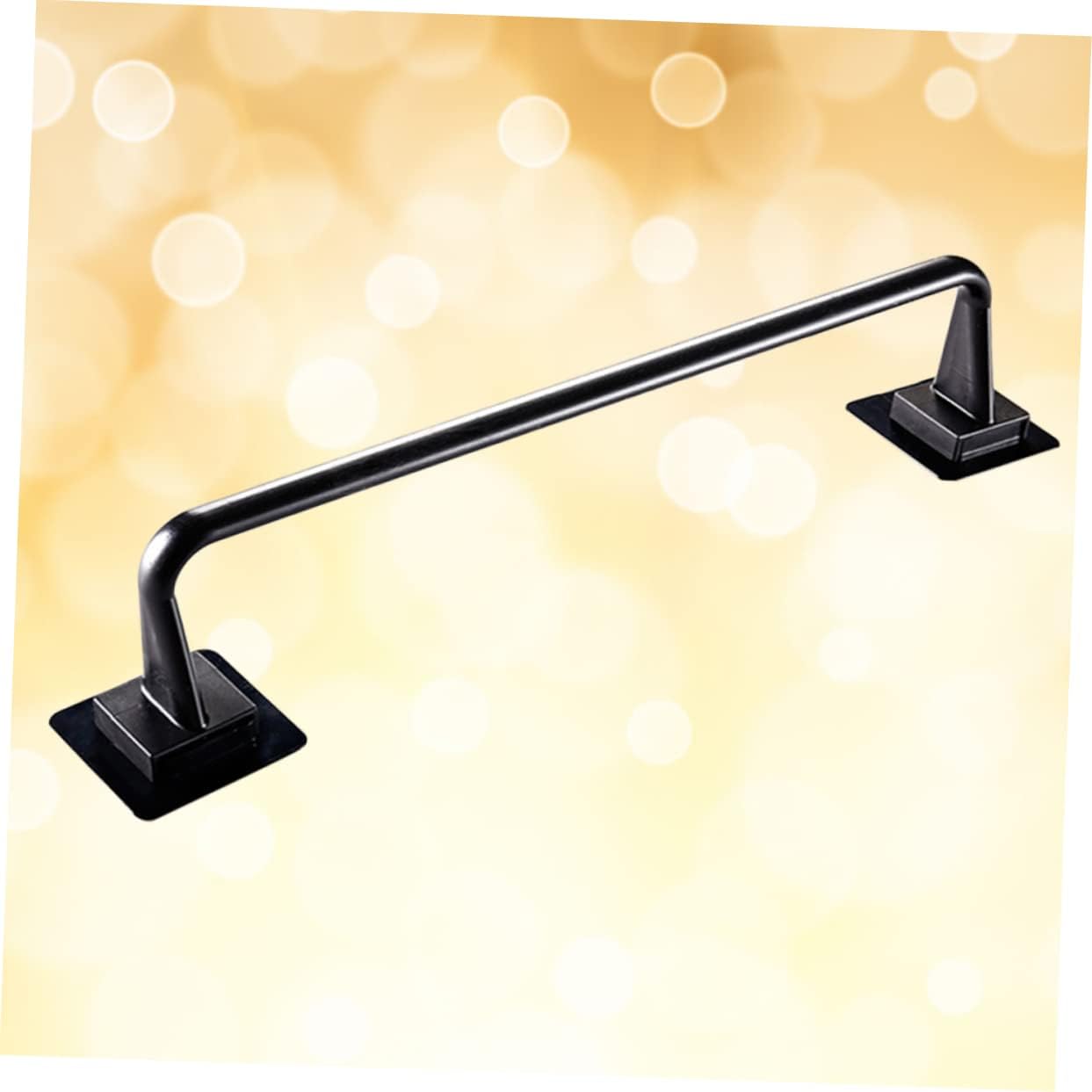 Holibanna Black Plastic Towel Rack No Drill