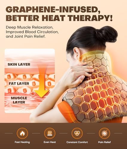 MISSVIVI Graphene Weighted Heating Pad with 6 Heat Settings 1