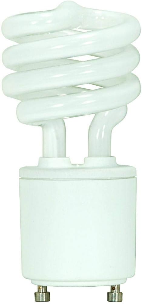 Satco 13W Mini Spiral Fluorescent T2 Bulb 4100K GU24 Base