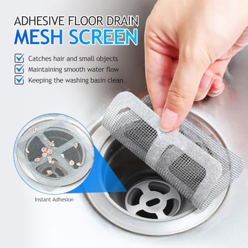 Hemobllo 40pcs Disposable Shower Drain Covers - Hair Catcher for Bathroom Kitchen Sink