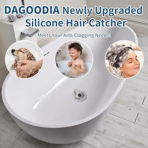 Dagoodia Shower Drain Hair Catcher 45 Silicone Collapsible
