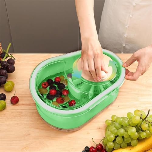 Portable Fruit Scrubbers with LIDS - Green 1