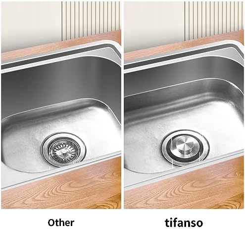 Tifanso 2PCS Stainless Steel Sink Drain Stopper Cover