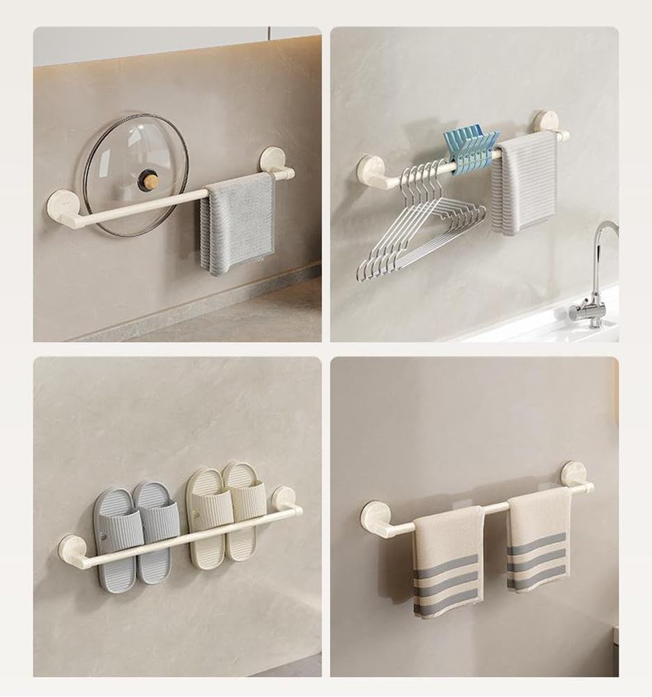 YUURO 12 Inch Stainless Steel Suction Cup Towel Bar
