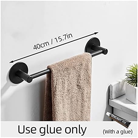BOCbco 40Cm Black Towel Rail Wall Mount