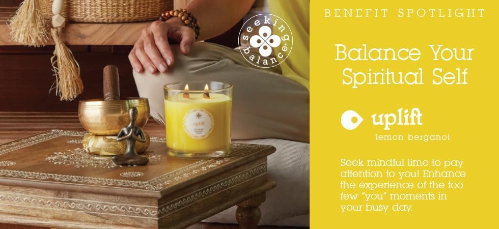 Root Candles Balance Wood Wick Aromatherapy Candle - 8 Oz Lemon Bergamot