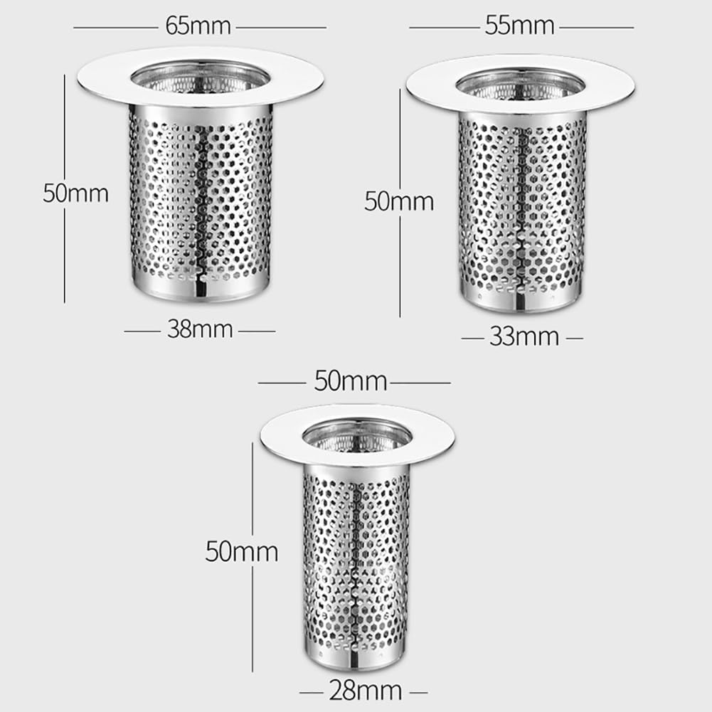 3 Pcs Stainless Steel Hair Catchers for Bathtub and Shower Drains