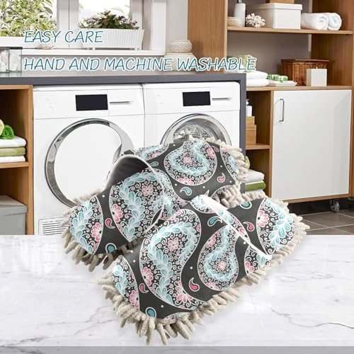 Kigai Microfiber Slippers with Paisley Pattern - Size L