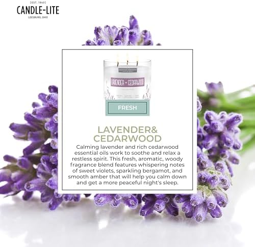 Essential Elements Scented Jar Candle Lavender Cedarwood 1475 oz
