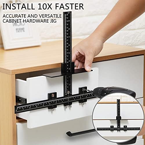 SUNCONY Cabinet Hardware Jig Tool All Aluminum Alloy Adjustable