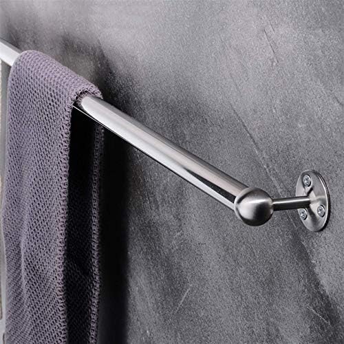 BOCbco Silver Round Towel Bar 30Cm Wall Mounted