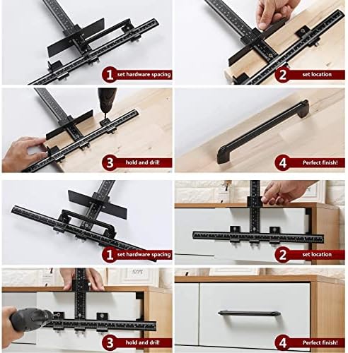 SUNCONY Cabinet Hardware Jig Tool All Aluminum Alloy Adjustable