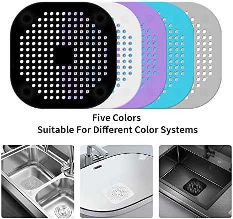 LIEVUIKEN Drain Hair Catcher 2 Pack with 4 Suction Cups