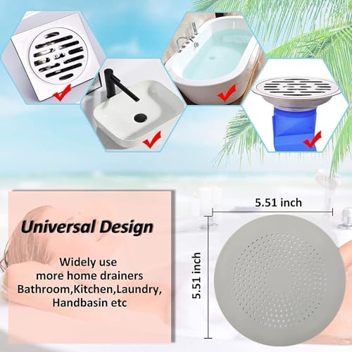6 Pack Hair Catcher with Suction Cups for Shower and Sink 1