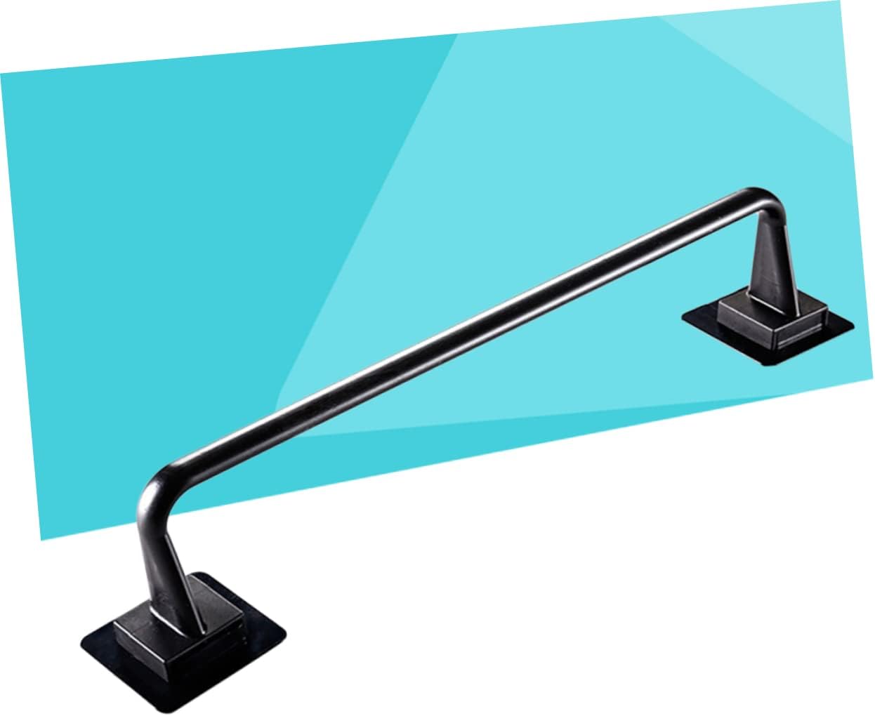 Jojofuny No Drill Plastic Towel Bar Modern Black Design