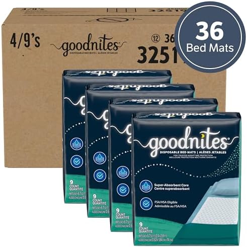 Goodnites Disposable Bed Pads 24 x 28 ft 36 Ct