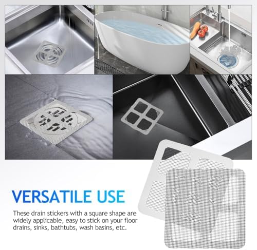 Hemobllo 40pcs Disposable Shower Drain Covers - Hair Catcher for Bathroom Kitchen Sink