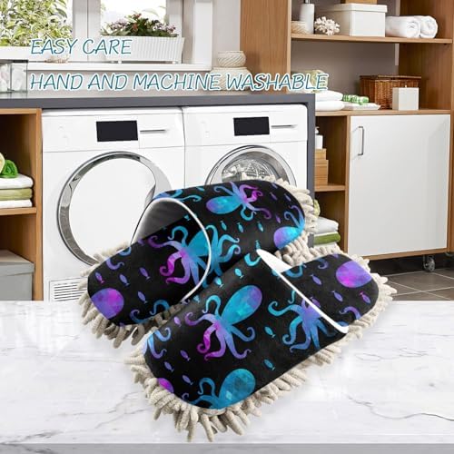 Sinestour Colorful Mosaic Octopus Mop Slippers