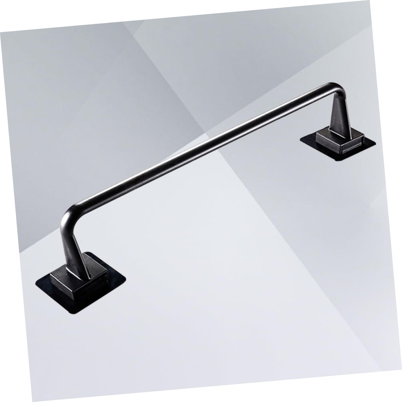 SEWACC Plastic Towel Bar No Drill Bathroom Holder Black