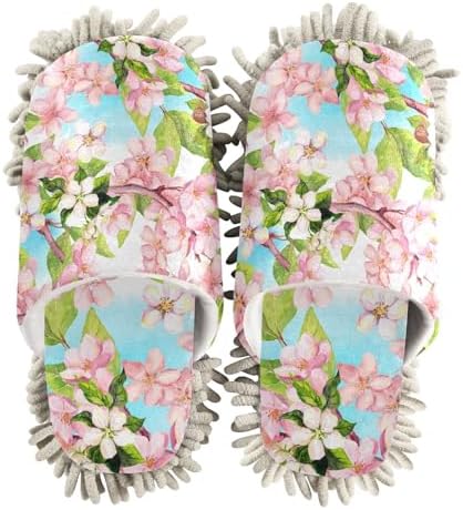 Sinestour Flowers Mop Slippers for Floor Cleaning 1