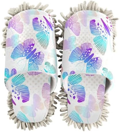 Sinestour Butterfly Mop Slippers for Floor Cleaning