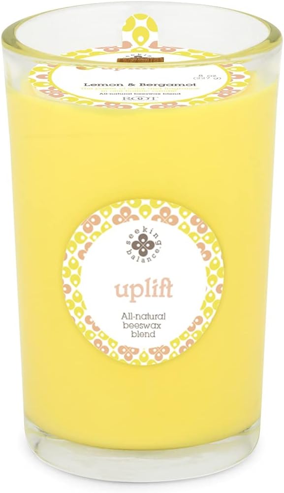 Root Candles Balance Wood Wick Aromatherapy Candle - 8 Oz Lemon Bergamot