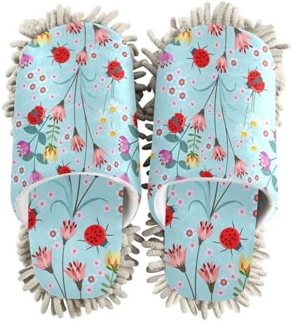 Sinestour Ladybird Mop Slippers for Floor Cleaning 1