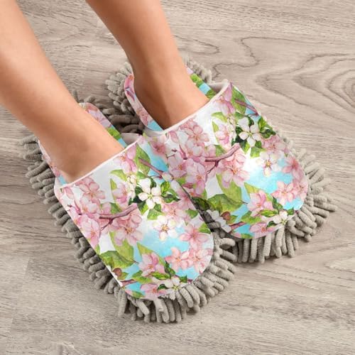 Sinestour Flowers Mop Slippers for Floor Cleaning 1