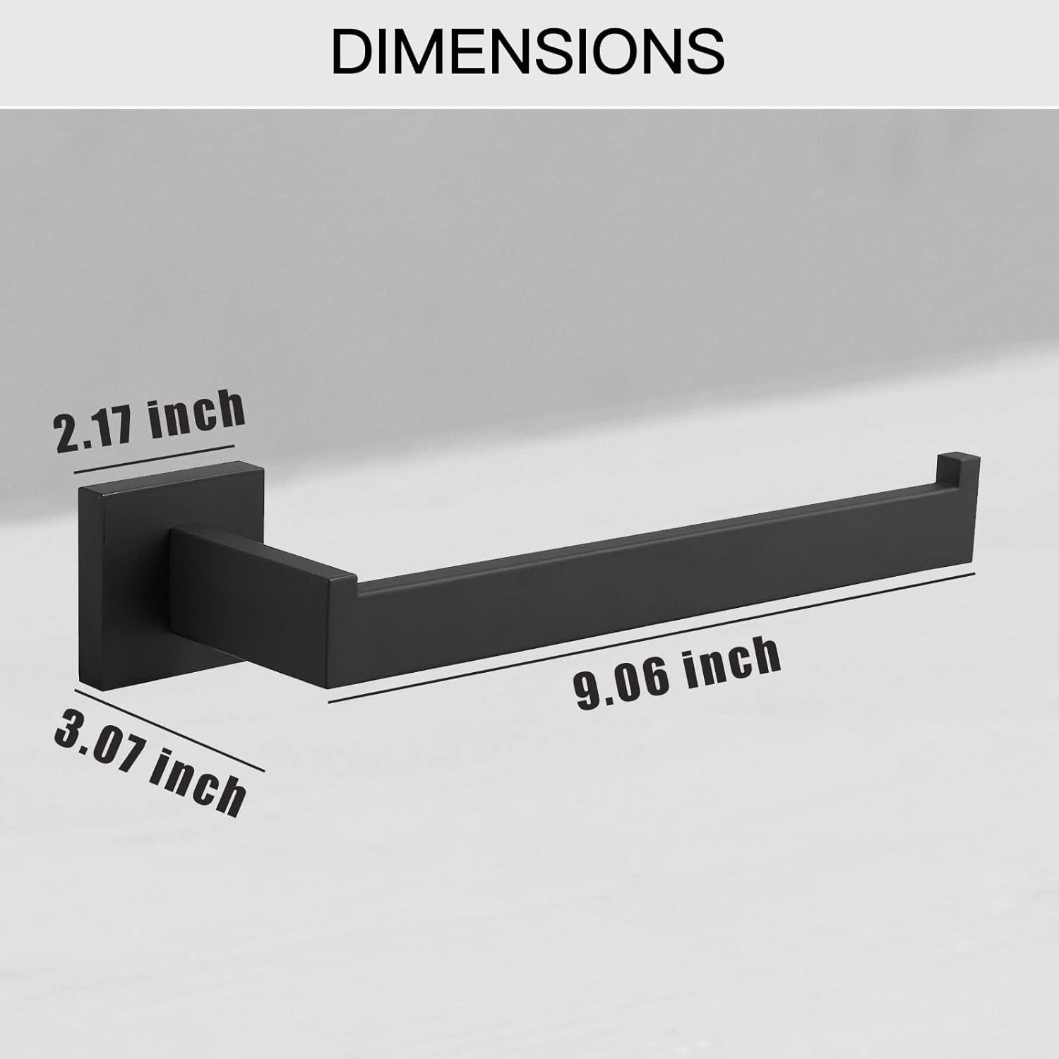 Matte Black Stainless Steel Towel Bar