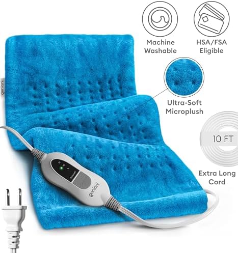 GENIANI Heat Pad for Back Pain Relief Auto Shut Off Machine Washable