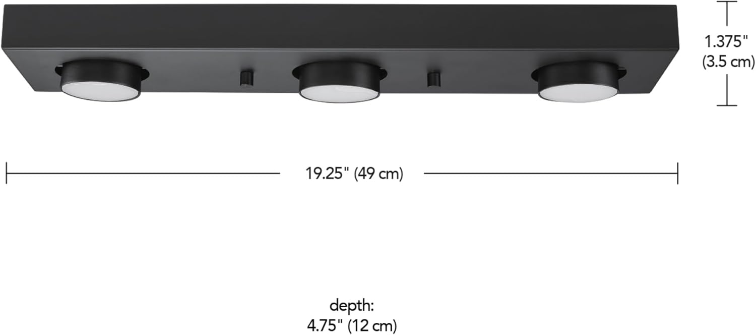 Globe Electric 3-Light LED Track Light in Matte Black