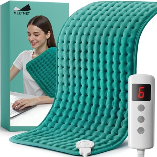 MEETMET Heating Pad for Back Neck Shoulder Pain Relief