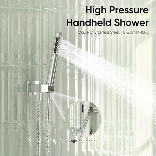 Esnbia Chrome Rain Shower System with 10-Inch Head
