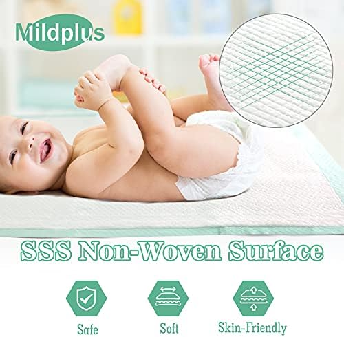 MILDPLUS Extra Large Bed Pads 30 X 36 with Adhesive Strips 30 Count