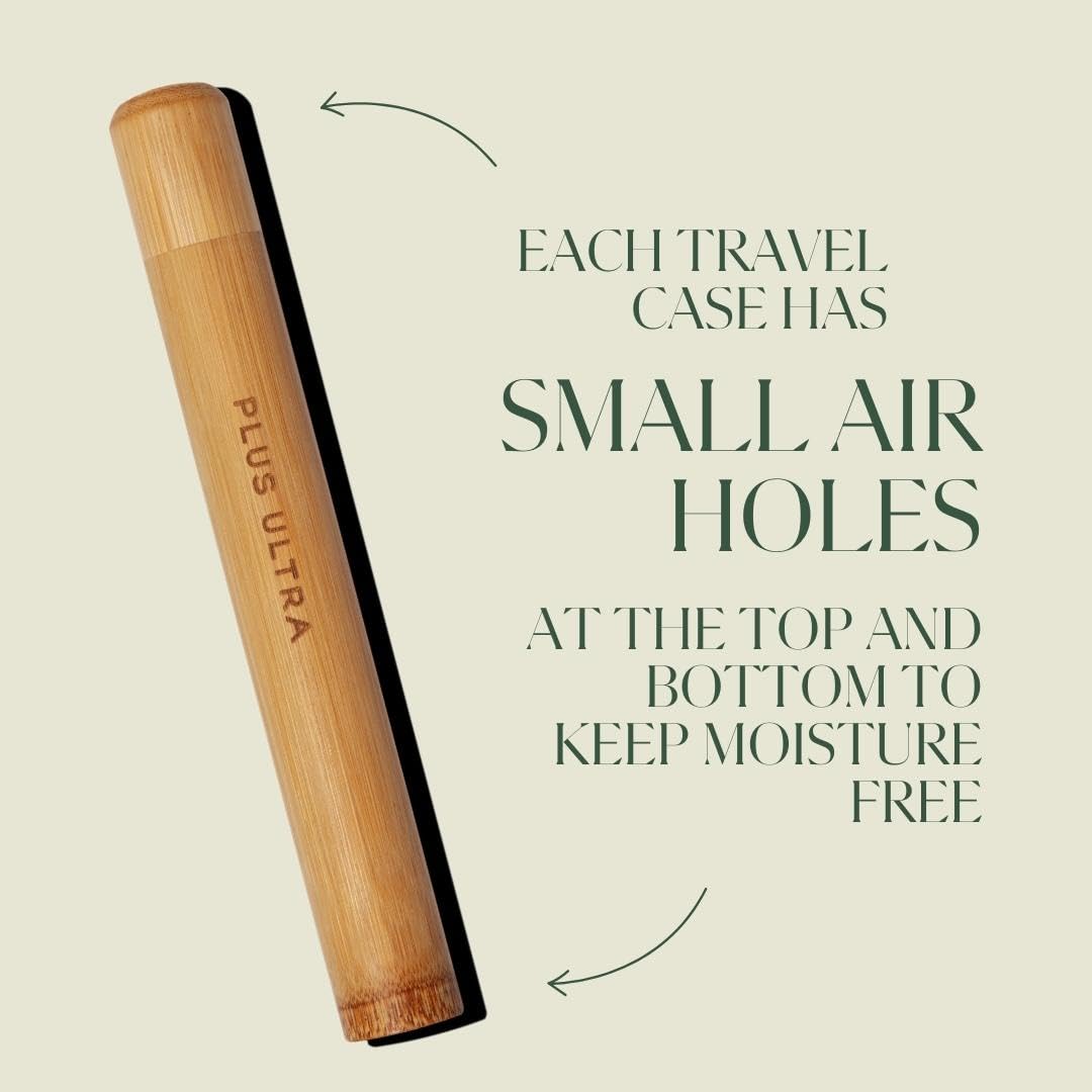 Plus Ultra Kids Portable Bamboo Toothbrush Case
