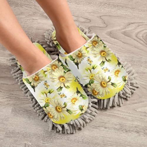 Kigai Microfiber Slippers Yellow Wildflowers