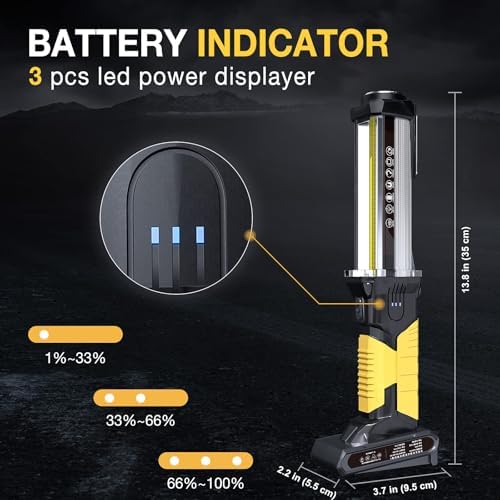 WARSUN Rechargeable LED Work Light 1500 Lumens Magnetic Base