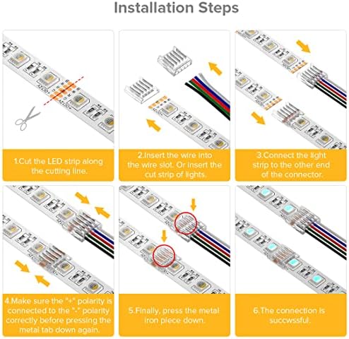 BTF-LIGHTING SMD 5 Pin 12mm Transparent Connector Kit