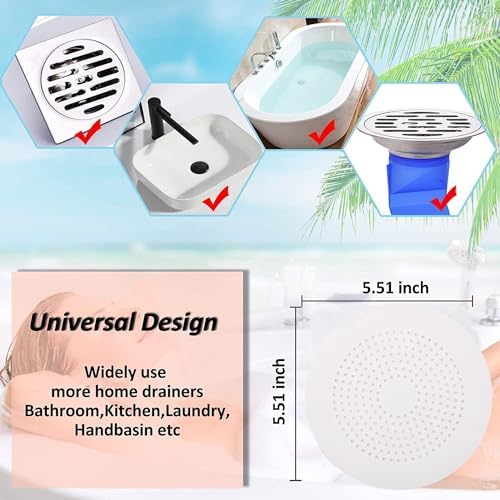 6 Pack Hair Catcher with Suction Cups for Shower and Sink 1