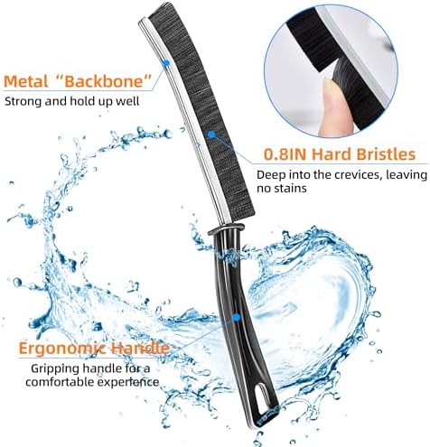 3Pcs Hard Bristled Crevice Cleaning Brush for Kitchen Bathroom Car